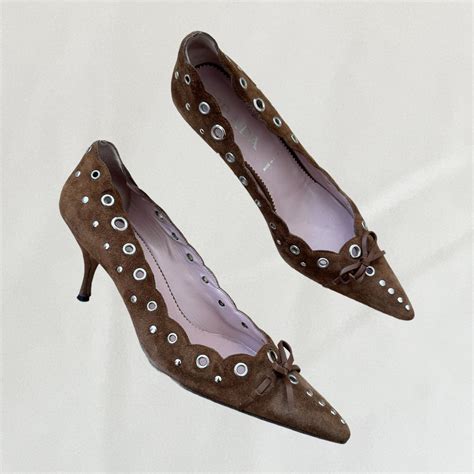 prada eyelet heels|Prada shoes farfetch.